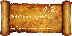 Grünvald Renátó névjegykártya