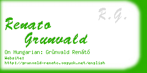 renato grunvald business card