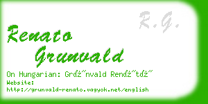 renato grunvald business card